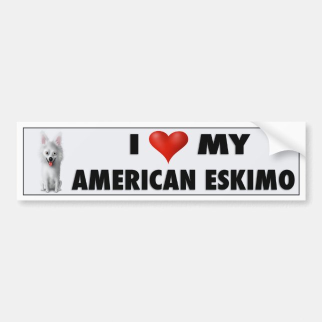 American Eskimo Love Sticker (Front)