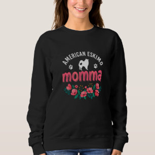 American Eskimo Momma  Womens Cute Dog  Christmas Sweatshirt