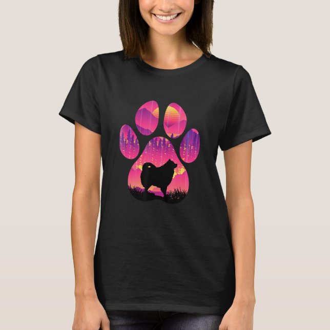 American Eskimo Paw Mom Dad Dog  Women Men T-Shirt (Front)