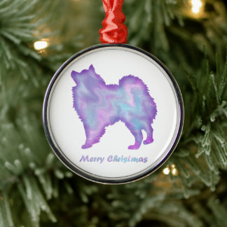 American Eskimo Purple, Pink And Aqua Marble Metal Tree Decoration