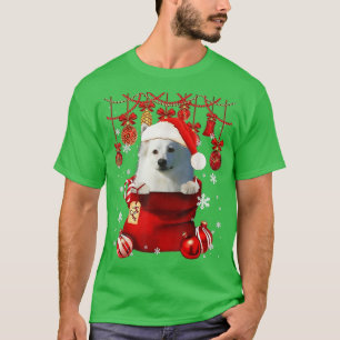 American Eskimo Snow Ball Dog in Pocket Bag Winte T-Shirt