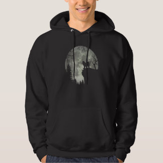American Eskimo Spitz And Moon Halloween Hoodie
