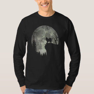 American Eskimo Spitz And Moon Halloween T-Shirt