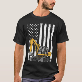 American Excavator Operator Job Construction Worke T-Shirt