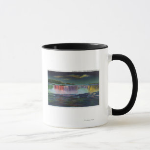 American Falls Illuminated at Night during Winte Mug