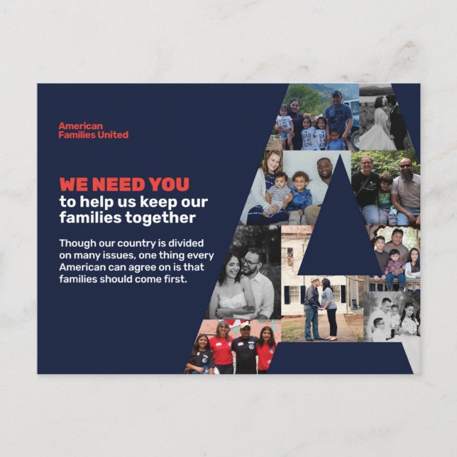 American Families United Postcard to Senators (Front)