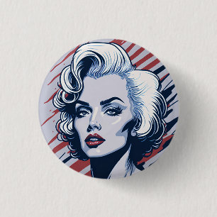 american fan 5 3 cm round badge