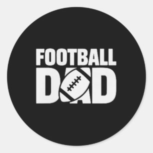 American Fantasy Football Player & Coach Dad G Classic Round Sticker