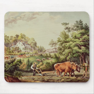 American Farm Scenes Mouse Mat