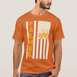 American Farmer Gift Patriotic Proud Farmer T-Shirt