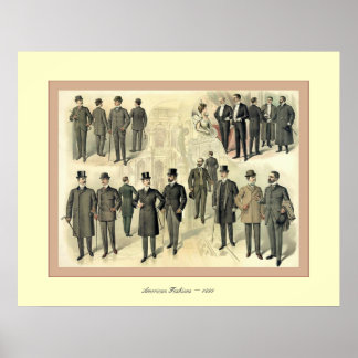 American Fashions ~ 1899 ~ Vintage Advertising Poster