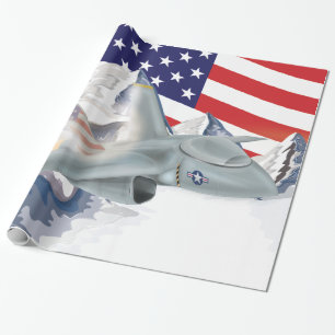 American fighter Jet Wrapping Paper