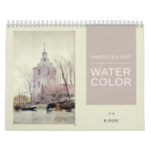 American Fine Art Watercolor Europe Paintings