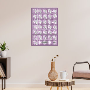 American Finger Alphabet 4 - purple / Poster