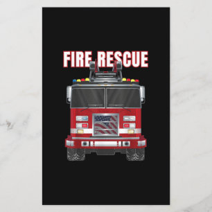 American Fire Rescue Firefighter Department Truck