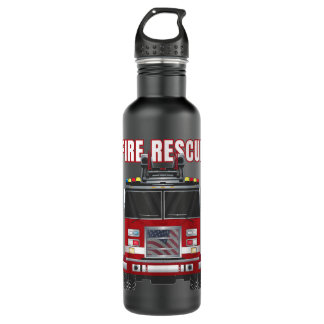 American Fire Rescue Firefighter Department Truck  710 Ml Water Bottle