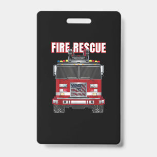 American Fire Rescue Firefighter Department Truck ID Badge