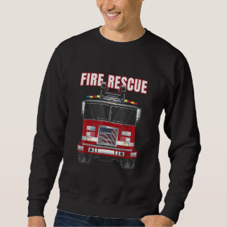 American Fire Rescue Firefighter Department Truck Sweatshirt