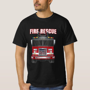 American Fire Rescue Firefighter Department Truck T-Shirt
