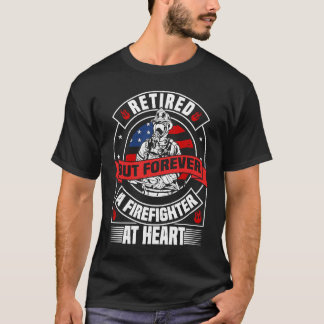 American Firefighter Retirement US Flag Retiree Fi T-Shirt