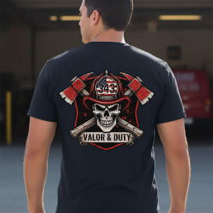 American Firefighter Skull Axes T-Shirt