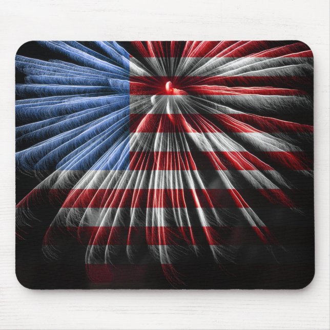 American Fireworks Flag Mouse Mat (Front)