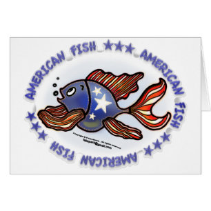 AMERICAN FISH, RED WHITE BLUE FISH