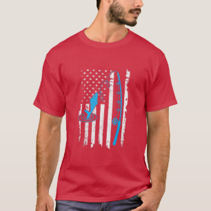 American Fishing Rod Flag Fisherman Us 13 T-Shirt