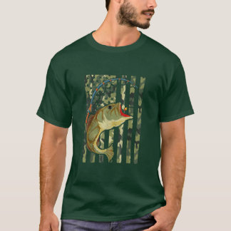 American Fishing Rod Flag Fisherman Us 17  T-Shirt