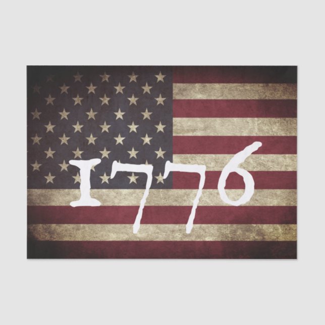 American Flag 1776   Tissue Paper (Front)