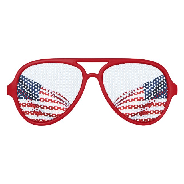 American Flag 2412 Aviator Sunglasses (Front)