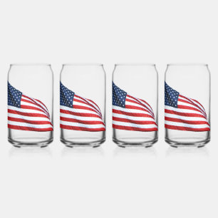 American Flag 2412 Can Glass