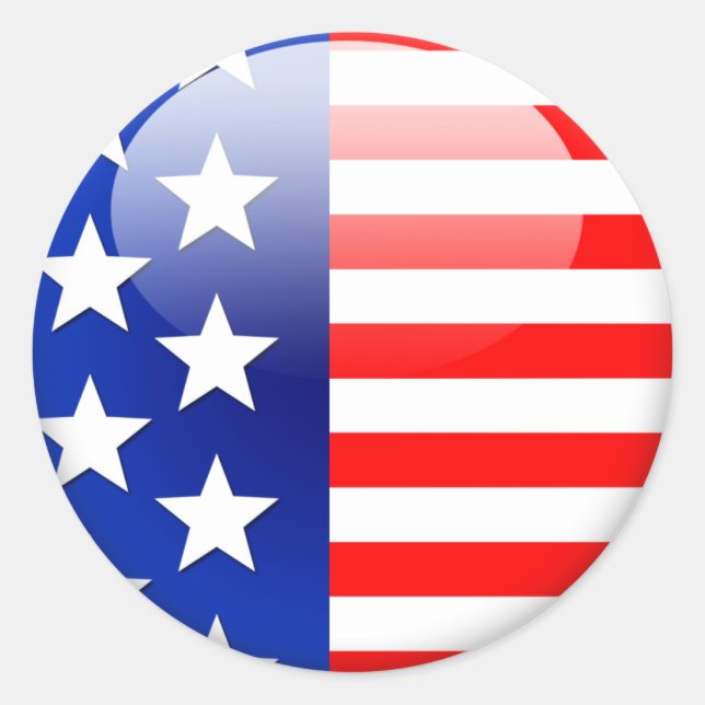 American Flag 2.0 Classic Round Sticker (Front)