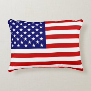 American Flag (2 Sided) Throw Pillow