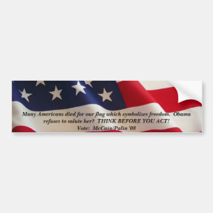 american-flag-2a, Many Americans died for our f... Bumper Sticker