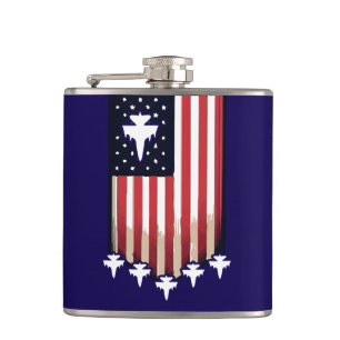 American Flag 4th of July-65079 Hip Flask