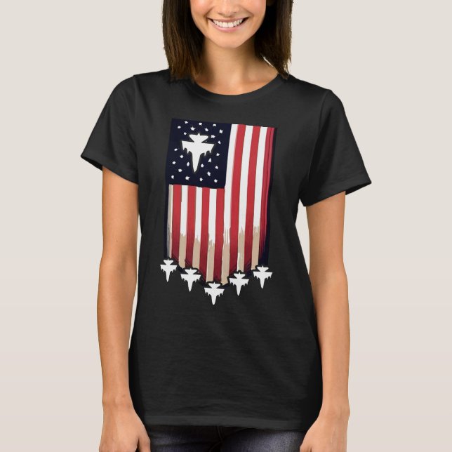 American Flag 4th of July-65079 T-Shirt (Front)