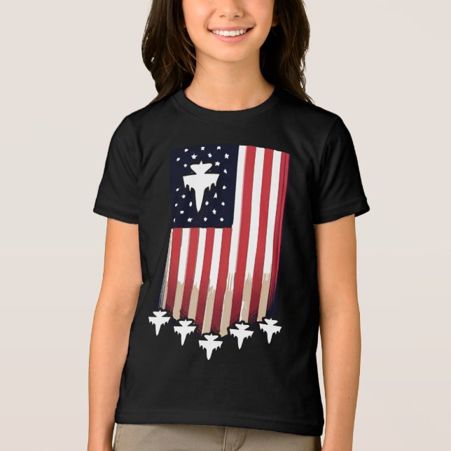 American Flag 4th of July-65079 Tri-Blend Shirt (Front)