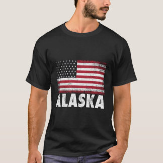 American Flag 4Th Of July Alaska Patriotic T-Shirt