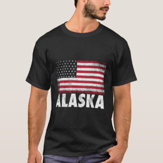 American Flag 4Th Of July Alaska Patriotic T-Shirt
