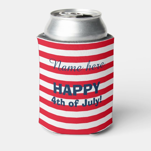 American flag 4th of July BBQ party can coolers (Can Back)