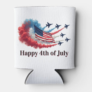 American Flag, 4th of July Can Cooler