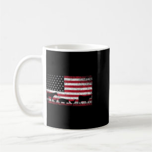 American Flag 4th Of July Chicken Horse Cow Pig Fa Coffee Mug