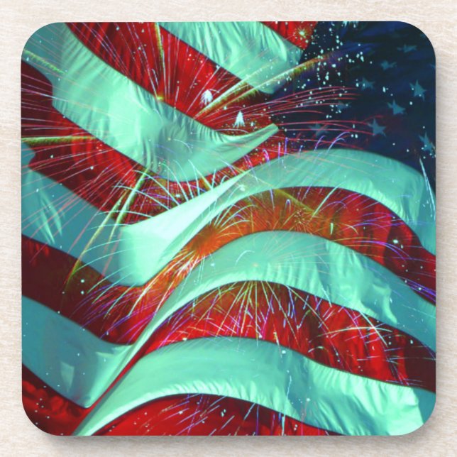 American Flag 4th of July Coaster (Front)