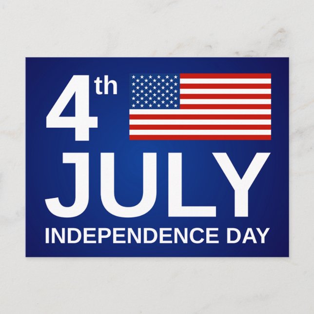 American Flag 4th of July Independence Day Postcard (Front)