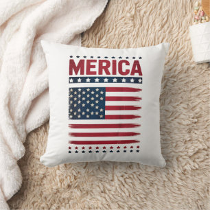 American Flag 4th of July Merica Cushion