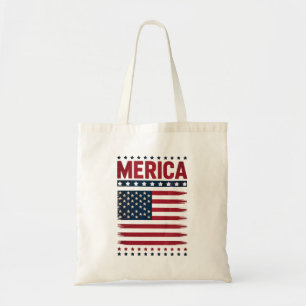 American Flag 4th of July Merica Tote Bag
