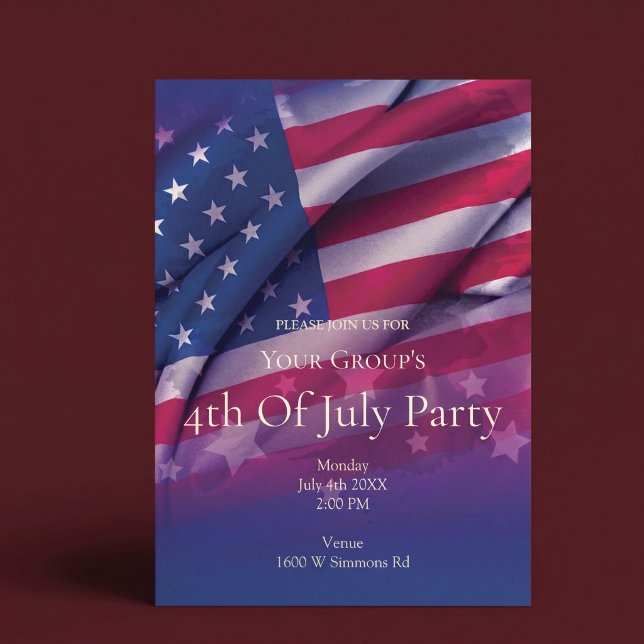 American Flag 4th Of July Party Invitation (Creator Uploaded)
