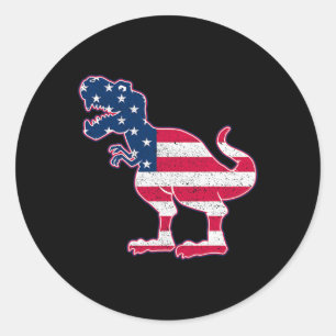 American Flag 4th Of July Patriotic Boys Gift  Classic Round Sticker