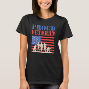 American Flag 4th Of July Proud Veteran Veteran's  T-Shirt